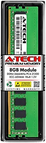החלפת זיכרון RAM של A-Tech 8GB לקינגסטון KTH-PL426E/8G | DDR4 2666 MHz PC4-21300 1RX8 1.2V ECC מודול זיכרון
